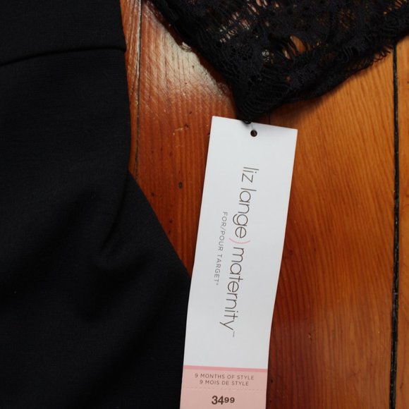 NWT Liz Lange Lace Maternity Sleeve Dress - Picture 4 of 8